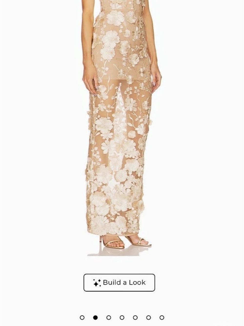 Bronx & Banco Jasmine Maxi Dress Floral Maxi Dress in Gold NWT